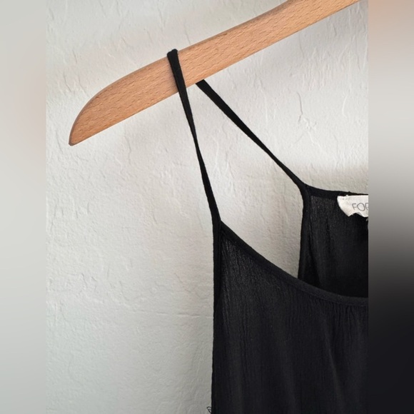 Forever 21 Black Sheer Lace Hem Tank Top Size S - Picture 2 of 6